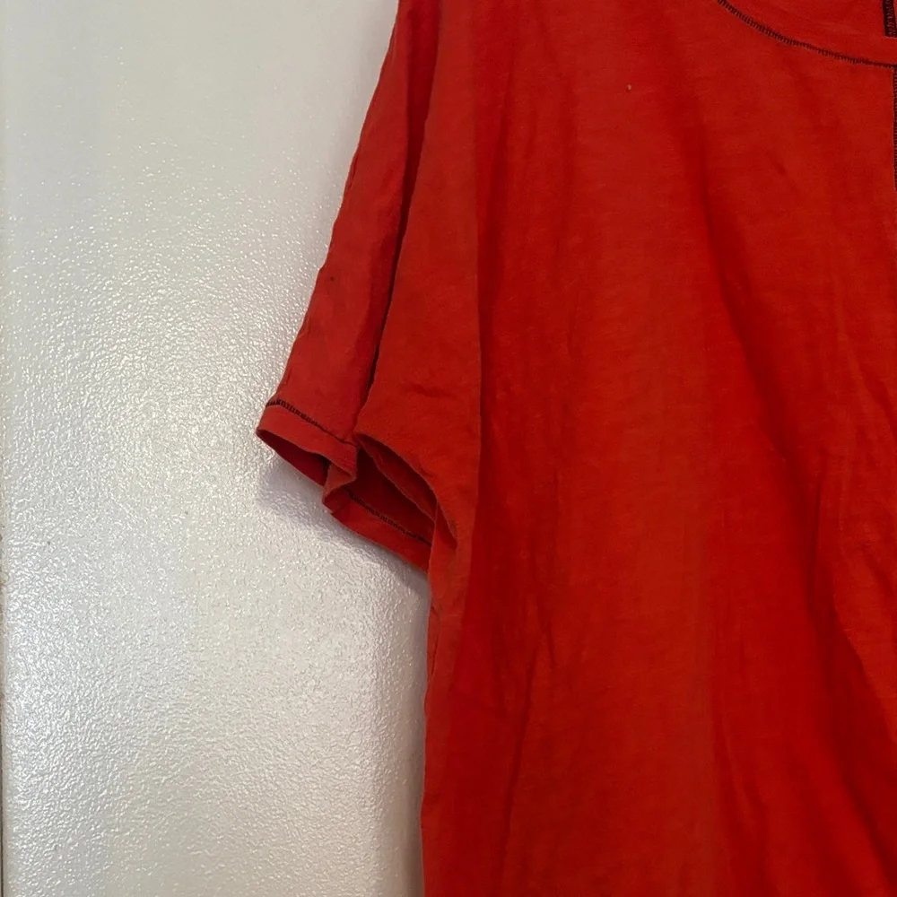 Eileen Fisher Vibrant Orange Short-Sleeve Scoop Neck Tee